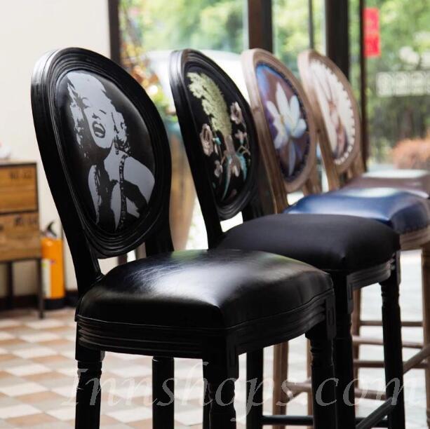復古做舊實木高腳吧椅 Bar Chair (IS4156)
