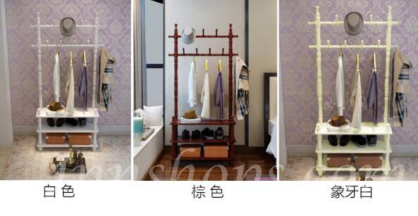 田園純白.象牙白系列 歐陸實木衣帽架 (IS4074)
