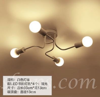 北歐美式簡約吸頂燈 4/6/8頭 (IS0116)