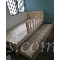 兒童皇國 *松木實木兒童 小朋友床 可訂做呎吋.子母床 (不包床褥)(IS5014)