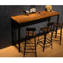 陳列品$999 100Wx100Hx40D枱 實木復古鐵藝Bar Table Bar Chair  (IS2280)