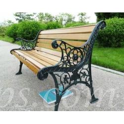 戶外家具 學校傢俱防腐實木長椅 鐵藝公園長椅 (IS5023)
