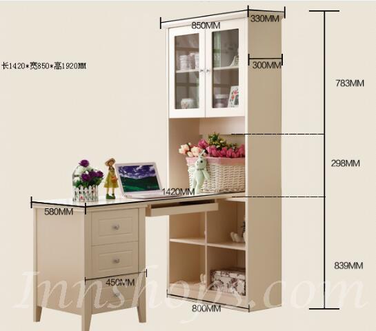 英倫典雅實木L型書台 85cm (IS0545)