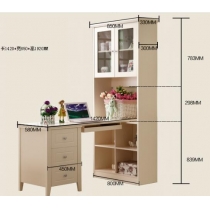 英倫典雅實木L型書台 85cm (IS0545)