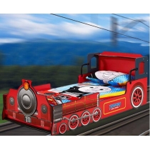 兒童皇國 紅/藍 懷舊火車款兒童床 3呎(不包床褥)(IS5137)