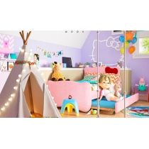 兒童皇國 粉紅Hello Kitty頭兒童床 小朋友床 5呎/6呎 (不包床褥)(IS5143)