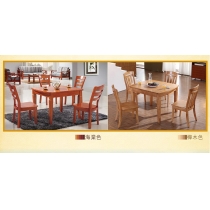 日式實木橡木 伸縮餐桌椅組合(IS5217)