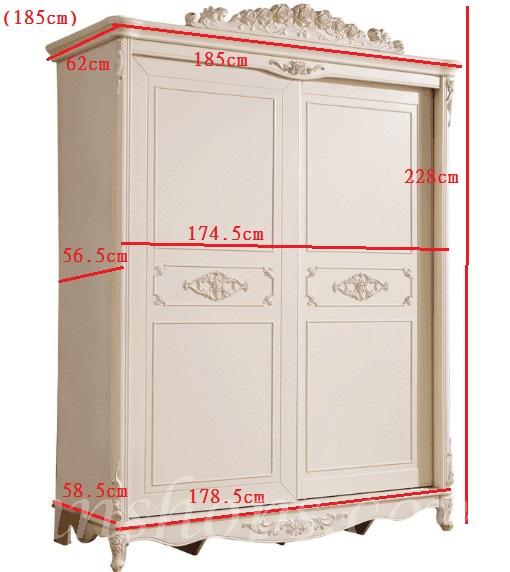 法式貴族 實木趟門衣櫃 138cm/155cm/160cm/177cm/185cm (IS4134)