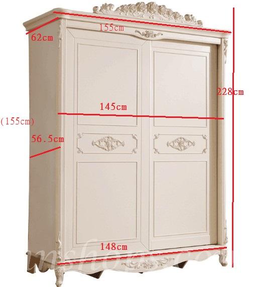 法式貴族 實木趟門衣櫃 138cm/155cm/160cm/177cm/185cm (IS4134)