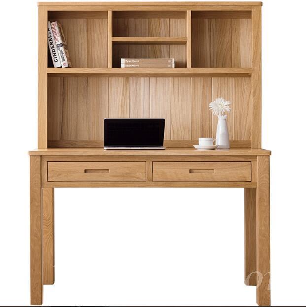 北歐系列 白橡木書桌連書架 100cm/120cm/140cm (IS5698)