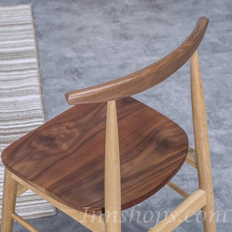 北歐實木系列 白橡木加胡桃木 椅子*1呎6 (IS3808)