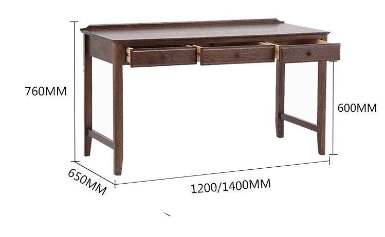 北歐實木系列 白橡木書枱 120cm/140cm (IS5890)