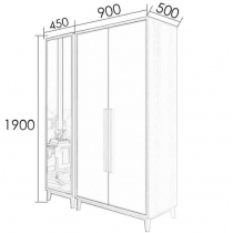 北歐摩登系列 衣櫃 45cm/90cm/135cm (IS4143)