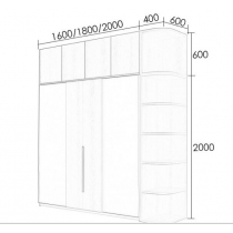 北歐摩登系列 趟門衣櫃 160cm 180cm/200cm (IS4534)