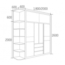 北歐摩登系列 趟門衣櫃 180cm/200cm/240cm (IS4539)