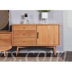 (陳列品一個 $1299) 北歐實木白橡木系列 電視櫃組合邊櫃 100cm (IS5087)