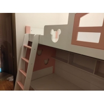 兒童皇國 訂做小屋米奇碌架床 小朋友床 (左右封板款) *可訂做呎吋及4種顔色(不包床褥) (IS4687)