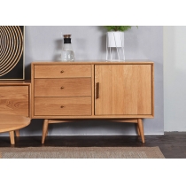 (陳列品一個 $1299) 北歐實木白橡木系列 電視櫃組合邊櫃 100cm (IS5087)