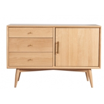 (陳列品一個 $1299) 北歐實木白橡木系列 電視櫃組合邊櫃 100cm (IS5087)
