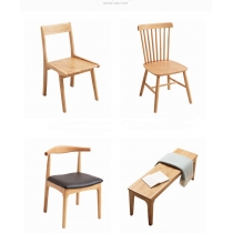 日式實木橡木 餐桌椅組合*120/135/150cm (IS4390)