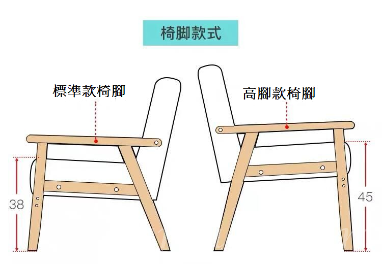 日式 北歐風格小型梳化 (IS4570)