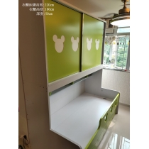 兒童皇國 米奇衣櫃床 子母床加圍欄款 小朋友床 *可自訂呎吋 顔色 (不包床褥)(IS6092)