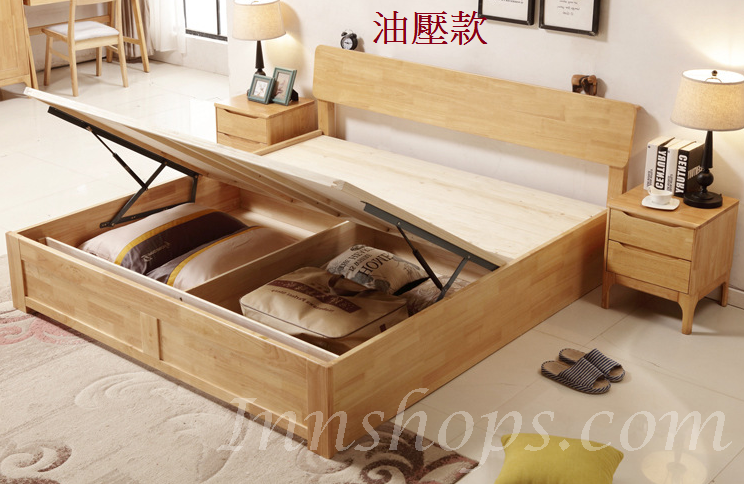 日式實木橡木 床*4呎/5呎/6呎(不包床褥)(IS6162)