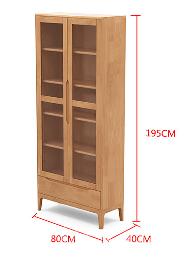 日式實木橡木 書櫃 80cm (IS6166)