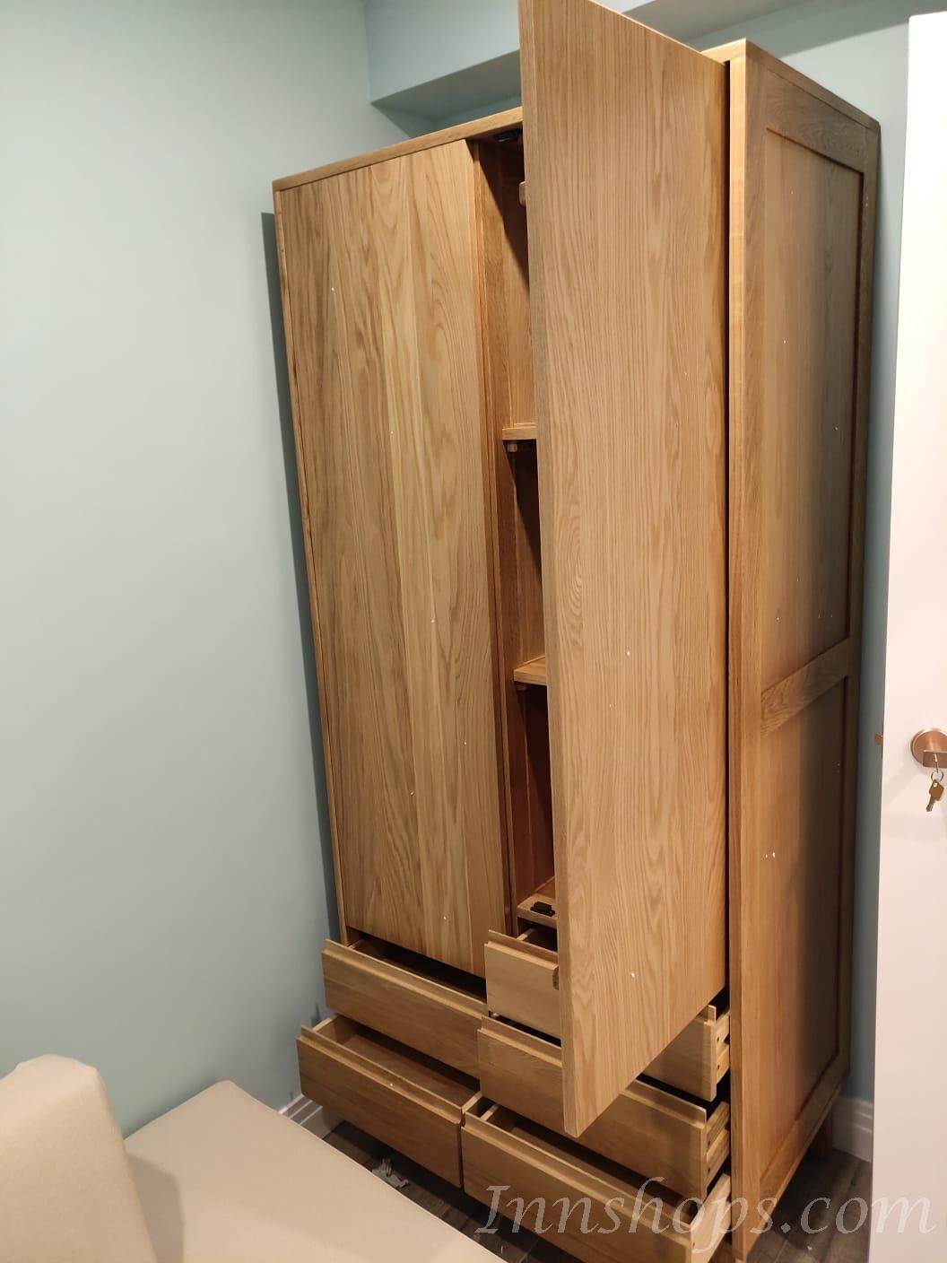 北歐系列 實木2門大衣櫃 90cm (IS5762)