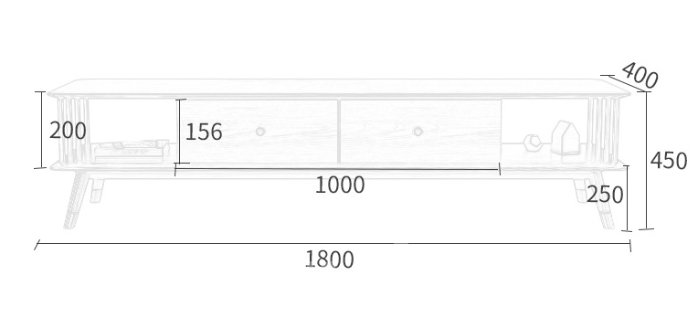 北歐實木白蠟木系列 電視櫃 180cm (IS6209)