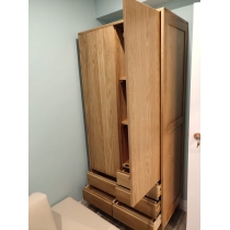 北歐系列 實木2門大衣櫃 90cm (IS5762)