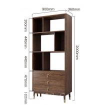 北歐實木系列 白蠟木書櫃 90cm (IS6238)