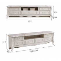 維多利亞 實木大理石電視櫃組合 180cm/200cm/220cm (IS5618)