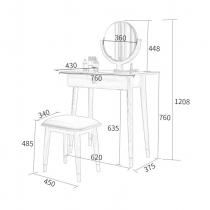北歐實木白蠟木系列 梳妝台 (IS6269)
