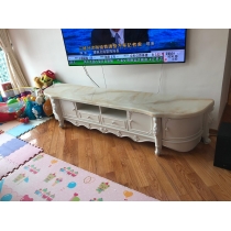 法式貴族 實木電視櫃大理石面 220cm (IS3246)