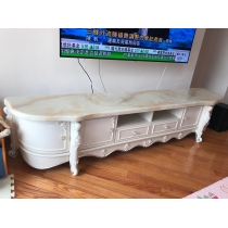 法式貴族 實木電視櫃大理石面 220cm (IS3246)