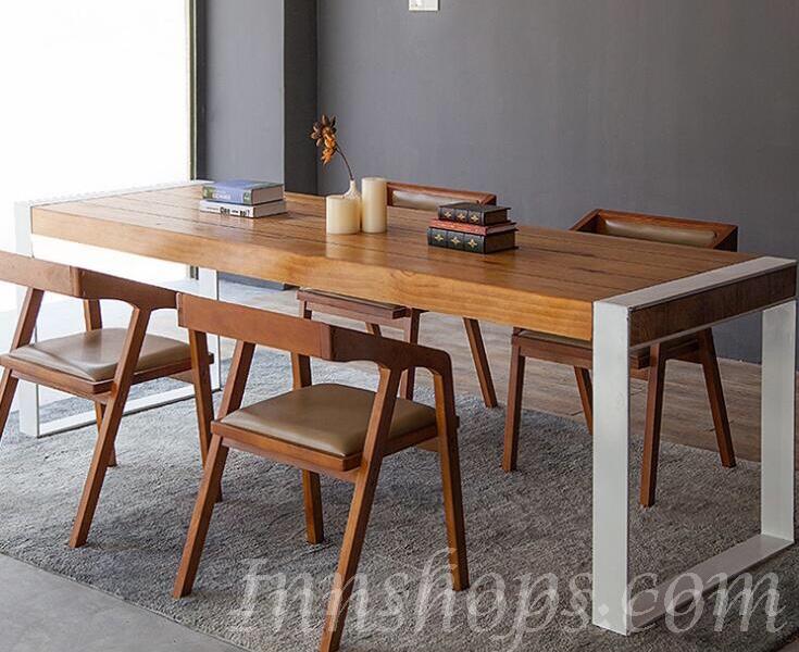 美式復古實木拼接餐枱 120cm/130cm 140cm/150cm/160cm/180cm (IS2086)