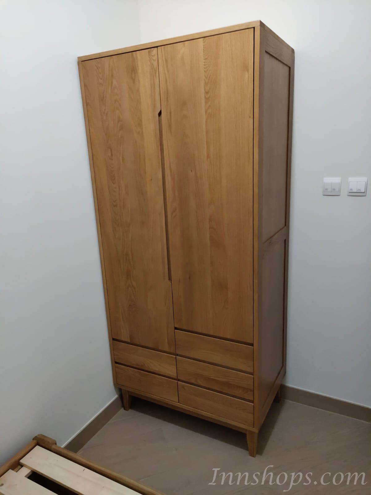 北歐系列 實木2門大衣櫃 90cm (IS5762)