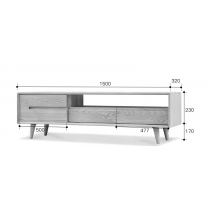 北歐實木系列 白橡木電視櫃 150cm  (IS0505)