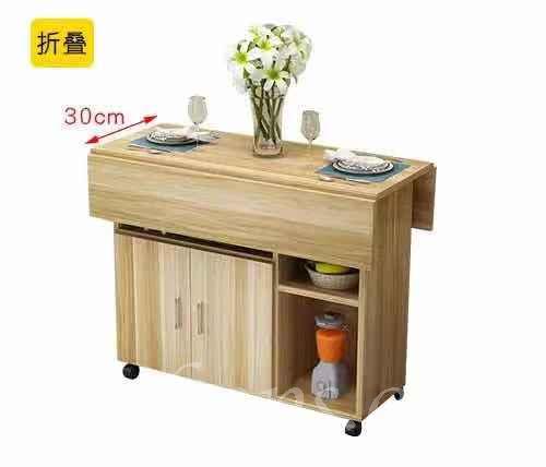 時尚系列伸縮餐桌餐邊櫃組合*80/100/120CM (IS6406)