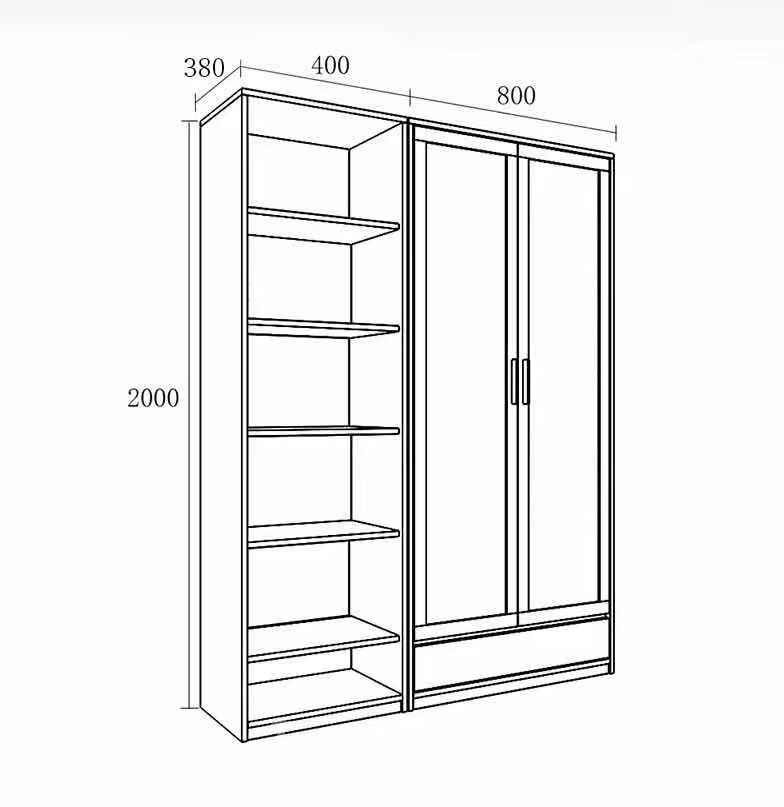 北歐格調系列書櫃 40cm/80cm/160cm (IS6423)