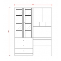 北歐品味系列 書枱+書櫃 158cm (IS5853)