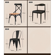 復古鐵藝學校傢俱餐椅 咖啡椅 (IS1994)