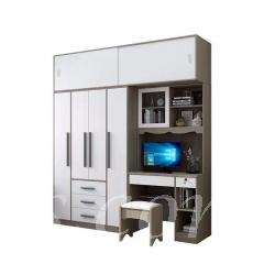 北歐品味系列 四門衣櫃電腦枱組合 130cm/150cm/180cm/210cm (IS6580)