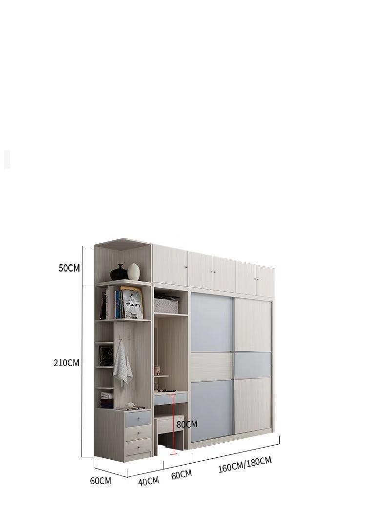 北歐格調系列衣櫃梳妝櫃組合 160cm/180cm (IS6581)