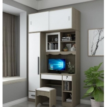 北歐品味系列 四門衣櫃電腦枱組合 130cm/150cm/180cm/210cm (IS6580)