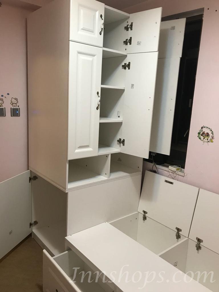 訂造歐式系列 衣櫃床 油壓床 (不包床褥)(IS5128)