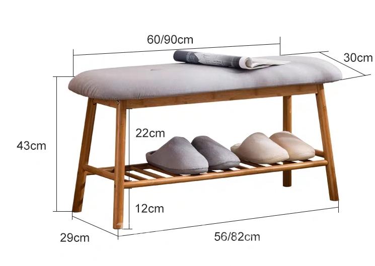 時尚楠竹 學校傢俱鞋架換鞋凳*60/90cm(IS4833)