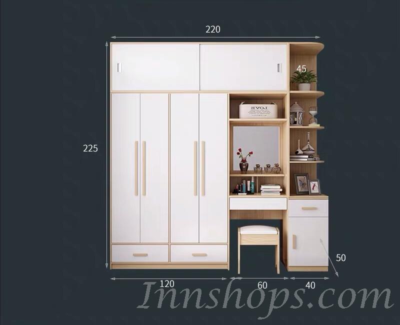 北歐品味系列 4門衣櫃梳妝枱組合 180cm/220cm (IS6760)