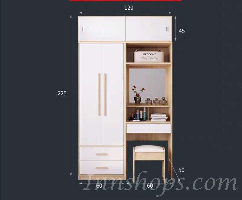 北歐品味系列 2門衣櫃梳妝枱組合 120cm/160cm (IS6762)